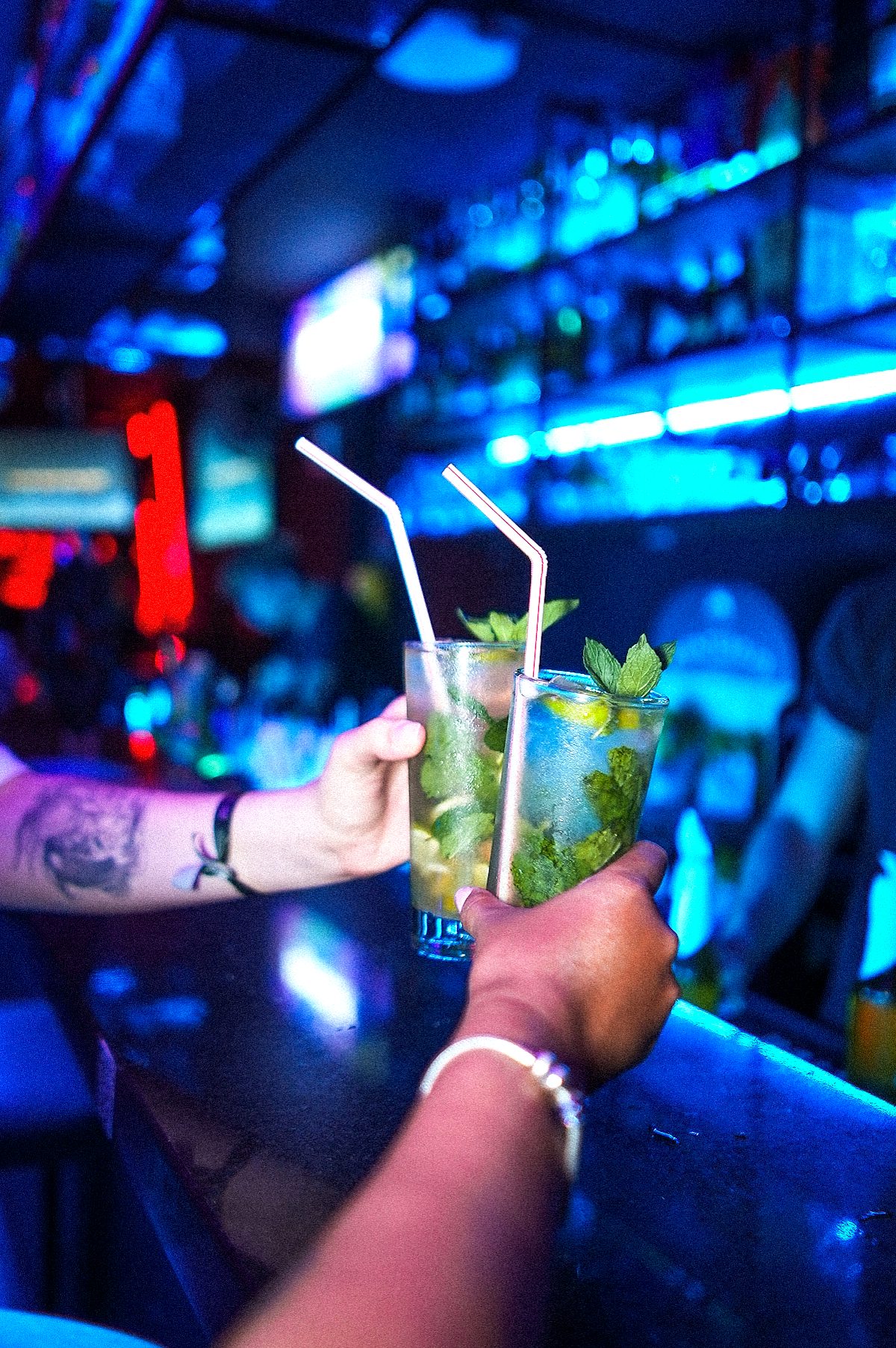Mojito en la barra de A Kantar